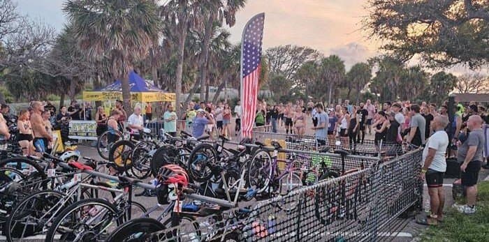 Triathlon transition area